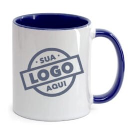 Caneca Porcelana com Interior e Alça Colorido – Importada